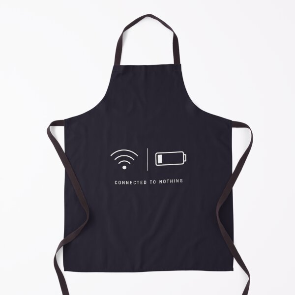 Item preview, Connected To Nothing - Minimal WiFi & Low Battery Meme Tee designed and sold by JustResultsCo.