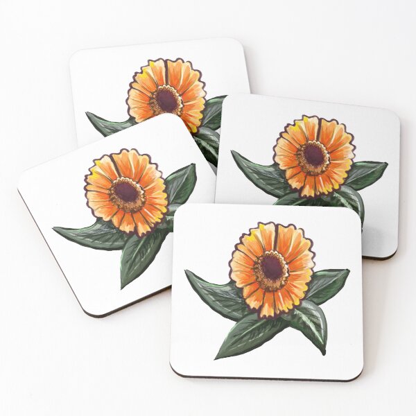 Item preview, Short and sassy Helenium sneezeweed with green leaves plant Bright orange yellow flower T-Shirt designed and sold by Artonmytee.