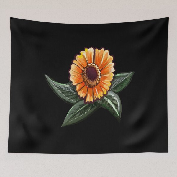 Item preview, Short and sassy Helenium sneezeweed with green leaves plant Bright orange yellow flower T-Shirt designed and sold by Artonmytee.