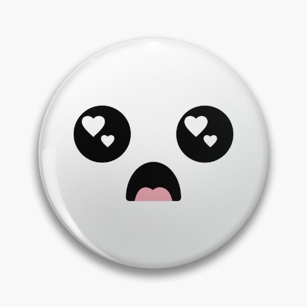 Item preview, Cute kawaii surprised heart eyes face designed and sold by BlushyPrint.