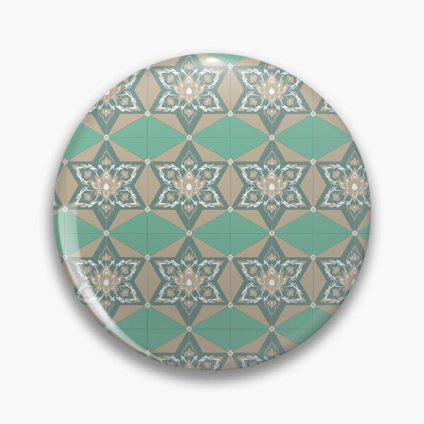 Item preview, Seafoam Green and Gold Thai-Japanese Fusion Pattern designed and sold by Novalgic.