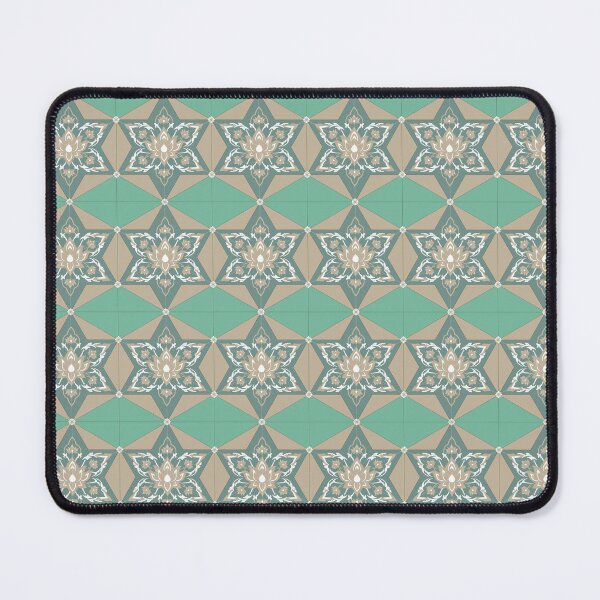 Item preview, Seafoam Green and Gold Thai-Japanese Fusion Pattern designed and sold by Novalgic.