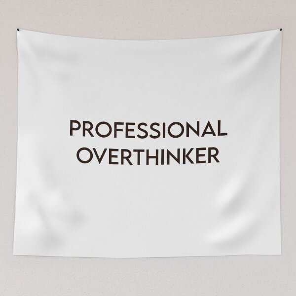 Item preview, Professional Overthinker — Funny Anxiety Sticker for Overthinkers designed and sold by MYNDesigns.