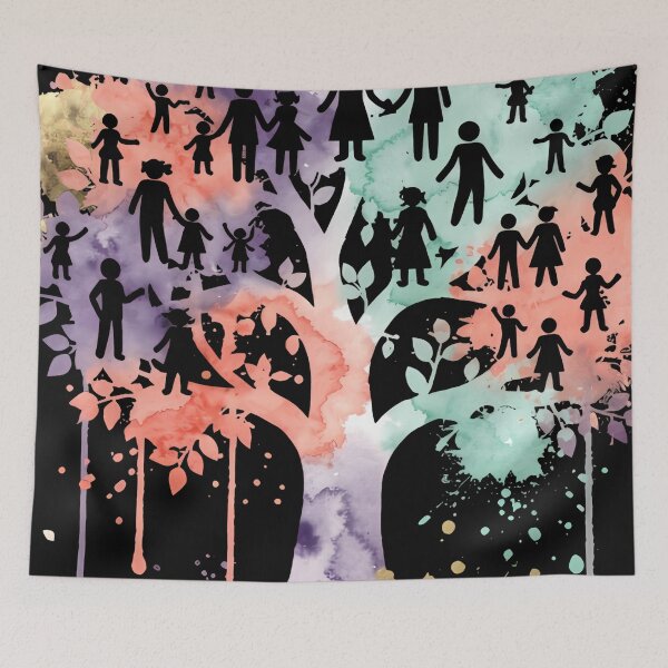Item preview, Family Day Watercolor Tree of Families Design designed and sold by Ekracreatives.