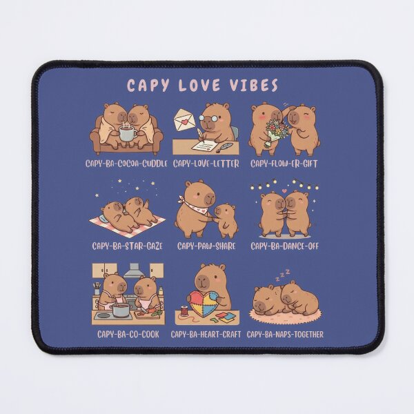 Item preview, Capy Love Vibes: Cute Capybara Relationship & Hobby Stickers designed and sold by sanorastyle.