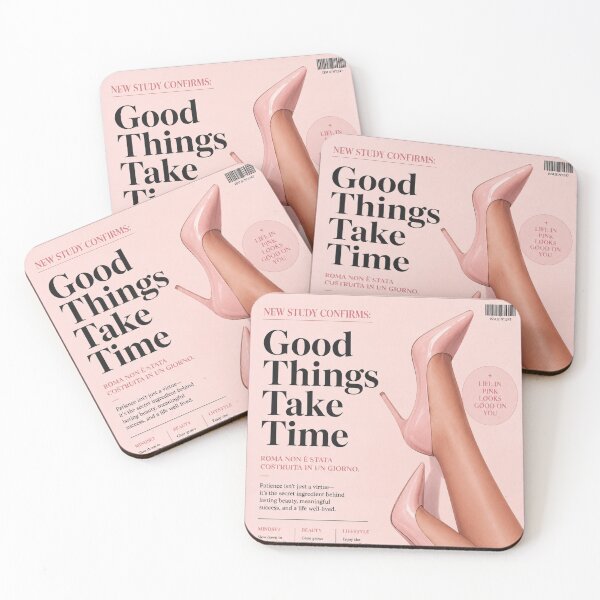 Item preview, Good Things Take Time girly poster  designed and sold by AveniaOficial.