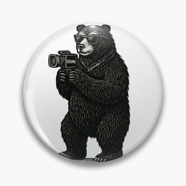 Item preview, Cool Andean Bear Filmmaker Retro Wildlife Art designed and sold by QhapaqStore.