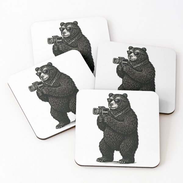 Item preview, Cool Andean Bear Filmmaker Retro Wildlife Art designed and sold by QhapaqStore.