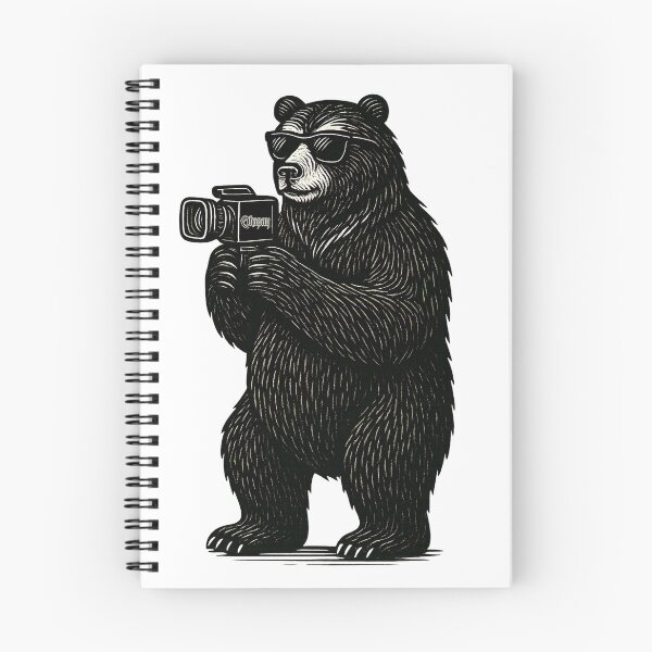 Item preview, Cool Andean Bear Filmmaker Retro Wildlife Art designed and sold by QhapaqStore.