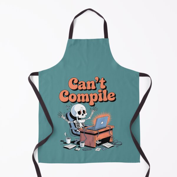 Item preview, Can’t Compile Funny Programmer Skeleton Coding Design designed and sold by Raw Tigers.