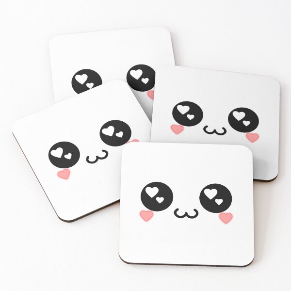 Item preview, Cute kawaii owo heart eyes face designed and sold by BlushyPrint.