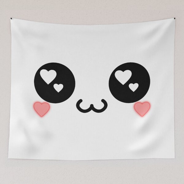 Item preview, Cute kawaii owo heart eyes face designed and sold by BlushyPrint.