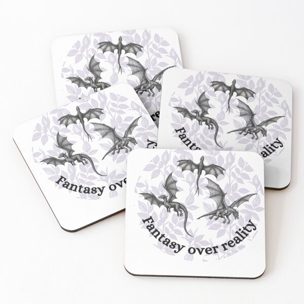 Item preview, Fantasy over reality - dragons designed and sold by Bookish Blossom.