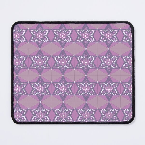 Item preview, Lavender and Pink Thai Lotus Asanoha Pattern designed and sold by Novalgic.