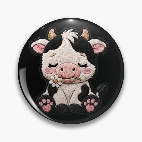 Item preview, Kawaii Baby Cow Embroidery Patch Cute Chibi designed and sold by ColorSplash123.