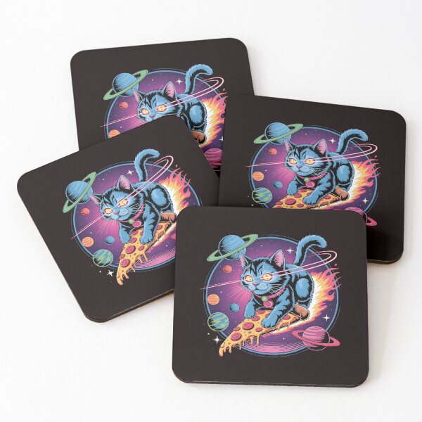 Item preview, Space Cat Pizza Funny Cosmic Kitty Galaxy Pizza designed and sold by Redgiant87x.
