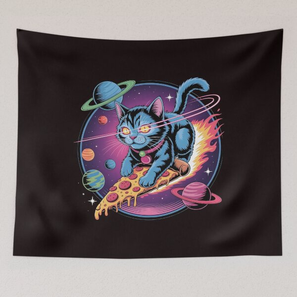 Item preview, Space Cat Pizza Funny Cosmic Kitty Galaxy Pizza designed and sold by Redgiant87x.