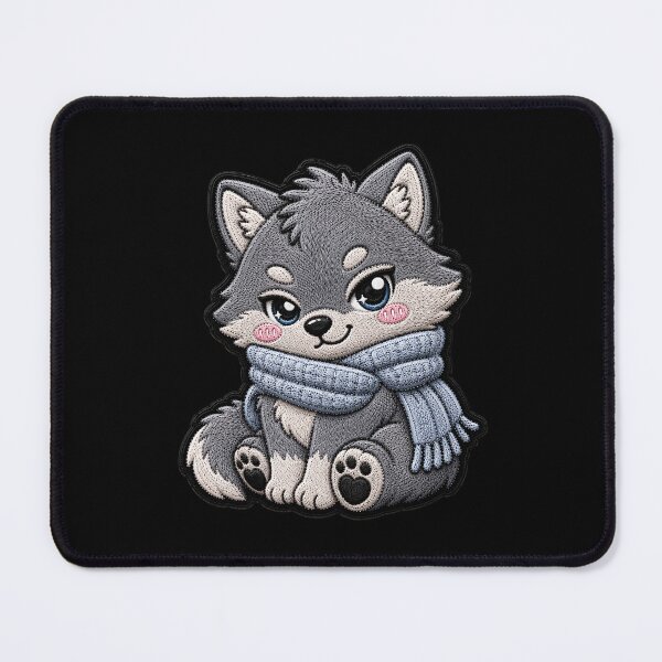 Item preview, Kawaii Baby Wolf Embroidery Patch Cute Chibi designed and sold by ColorSplash123.