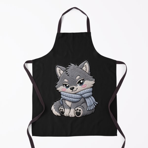 Item preview, Kawaii Baby Wolf Embroidery Patch Cute Chibi designed and sold by ColorSplash123.