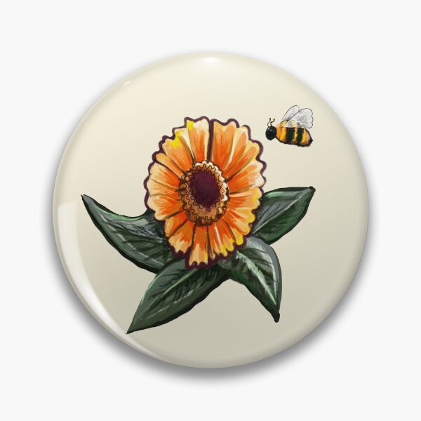 Item preview, Short and sassy Helenium sneezeweed with honey bees plant Bright orange yellow flower T-Shirt designed and sold by Artonmytee.