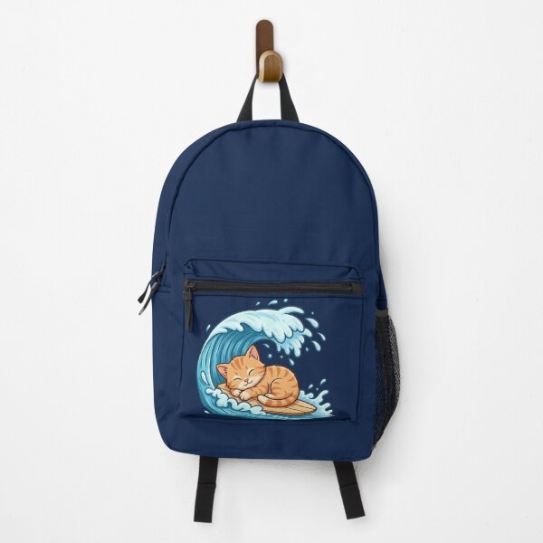 Item preview, Surfing Cat – Sleepy Wave Rider Art designed and sold by Dogandesighn.