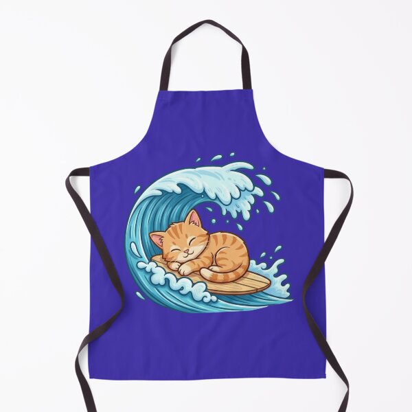 Item preview, Surfing Cat – Sleepy Wave Rider Art designed and sold by Dogandesighn.
