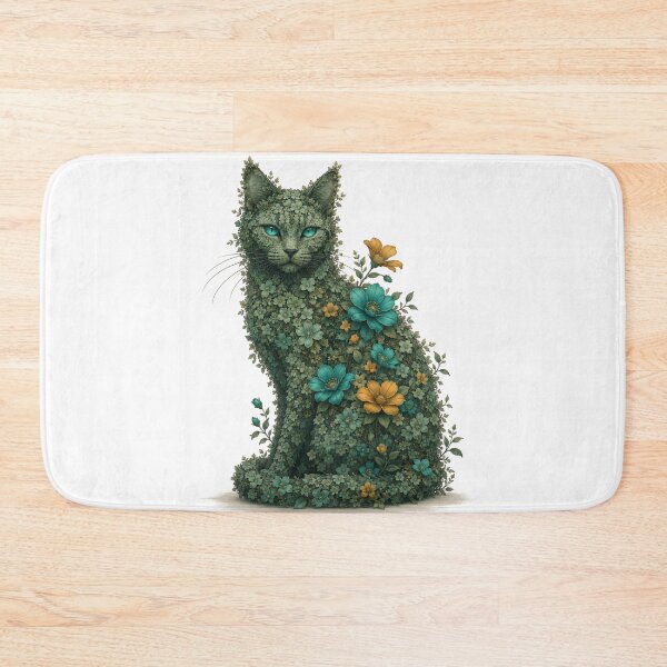 Item preview, Floral Spirit Cat designed and sold by MarekoraStudio.
