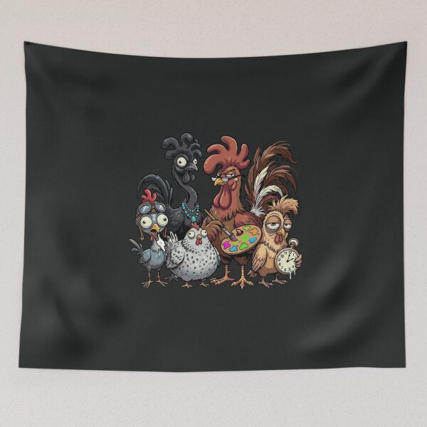 Item preview, Crazy Chicken Family Rooster Art Gifts for Men Women  designed and sold by alenaz.