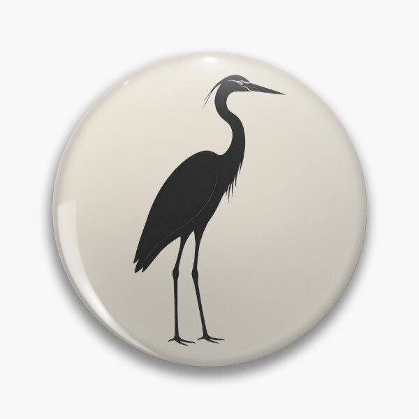 Item preview, Minimalist Dark Heron Silhouette designed and sold by Ombrya.