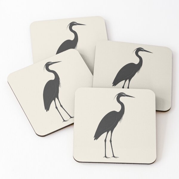 Item preview, Minimalist Dark Heron Silhouette designed and sold by Ombrya.