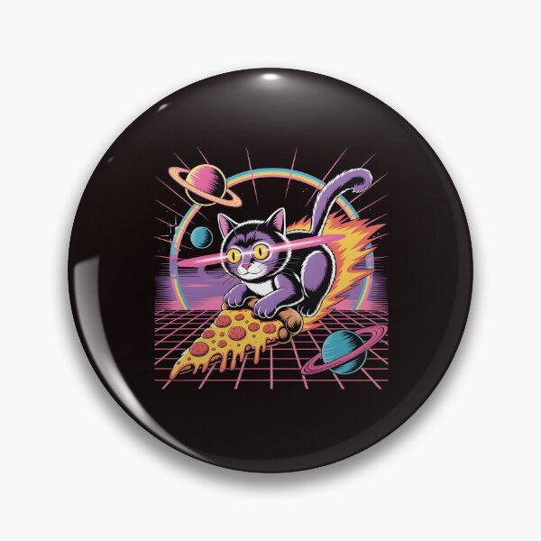 Item preview, Space Cat Pizza Rainbow Laser Eyes Galaxy Cat designed and sold by Redgiant87x.