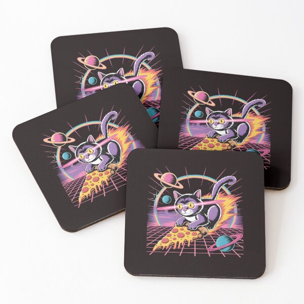 Item preview, Space Cat Pizza Rainbow Laser Eyes Galaxy Cat designed and sold by Redgiant87x.