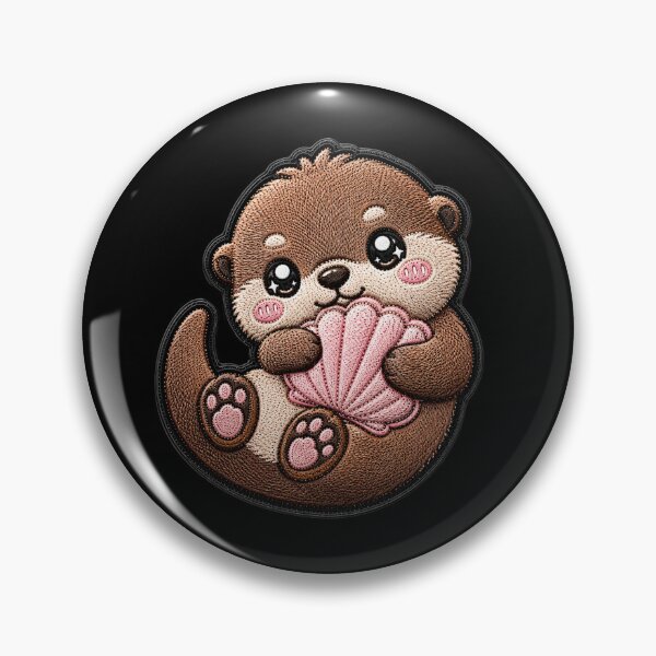 Item preview, Kawaii Baby Otter Embroidery Patch Cute Chibi designed and sold by ColorSplash123.