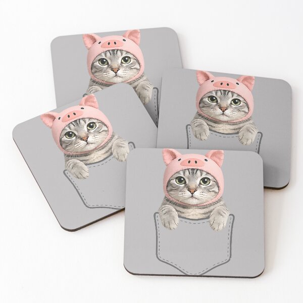 Item preview, Cute Tabby Cat Pocket Funny Gifts Mom Dad Cats Lover designed and sold by GreggRoss.