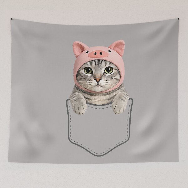 Item preview, Cute Tabby Cat Pocket Funny Gifts Mom Dad Cats Lover designed and sold by GreggRoss.