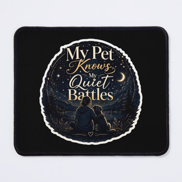 Item preview, My Pet Knows My Quiet Battles Emotional Support Dog Shirt designed and sold by Safe Haven Pets.