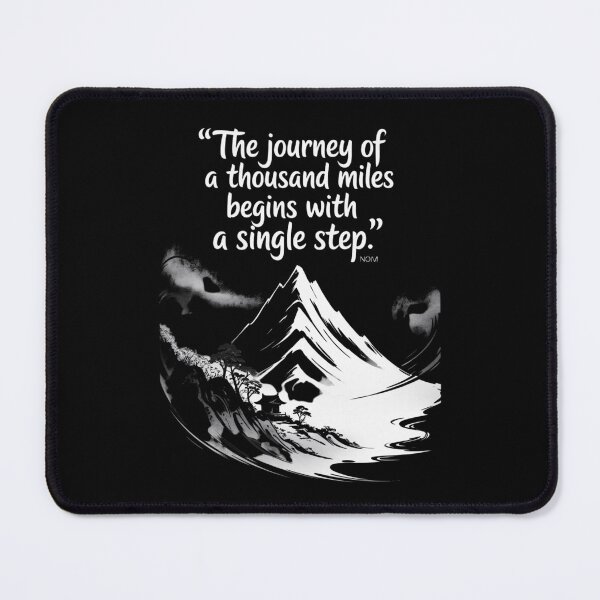 Item preview, Journey Thousand Miles Japanese Mountain Wisdom Quote T-Shirt designed and sold by DarylWelsh2024.
