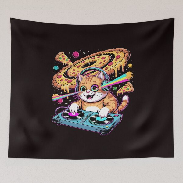 Item preview, Space Cat Pizza Retro Galaxy Rainbow Cat  designed and sold by Redgiant87x.