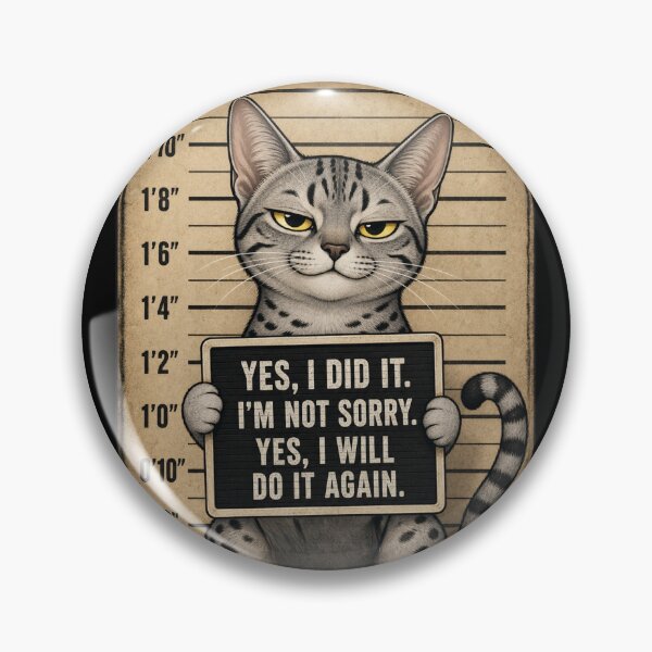 Item preview, Fugitive Egyptian Mau Cat Mugshot Art designed and sold by digitalbitcraft.