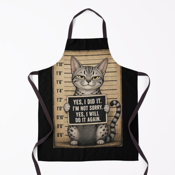 Item preview, Fugitive Egyptian Mau Cat Mugshot Art designed and sold by digitalbitcraft.