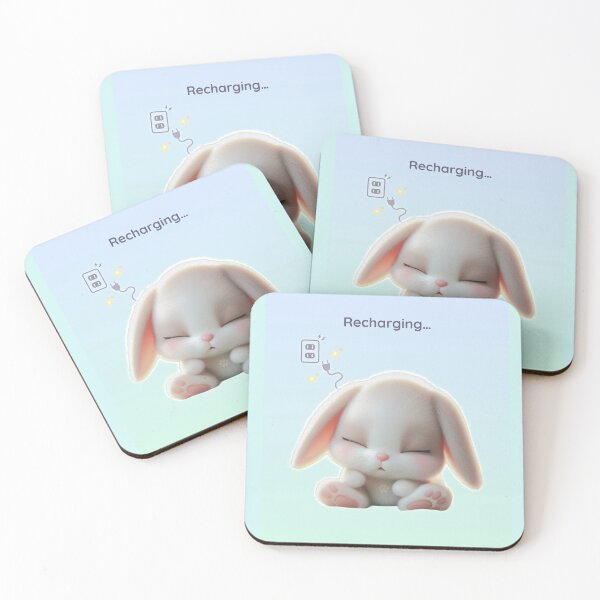 Item preview, Recharging Bunny – Cute Low Energy Rabbit USB Design designed and sold by lunadesignsmoon.