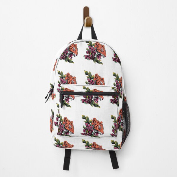 Item preview, Fierce Tiger Head With Roses designed and sold by AchraffPrint.