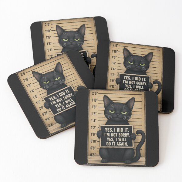 Item preview, Fugitive Black Cat Mugshot Rebel designed and sold by digitalbitcraft.