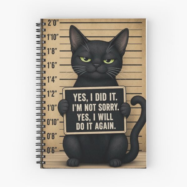 Item preview, Fugitive Black Cat Mugshot Rebel designed and sold by digitalbitcraft.