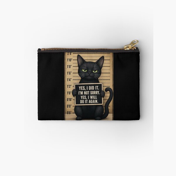 Item preview, Fugitive Black Cat Mugshot Rebel designed and sold by digitalbitcraft.