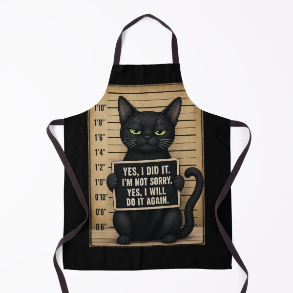 Item preview, Fugitive Black Cat Mugshot Rebel designed and sold by digitalbitcraft.