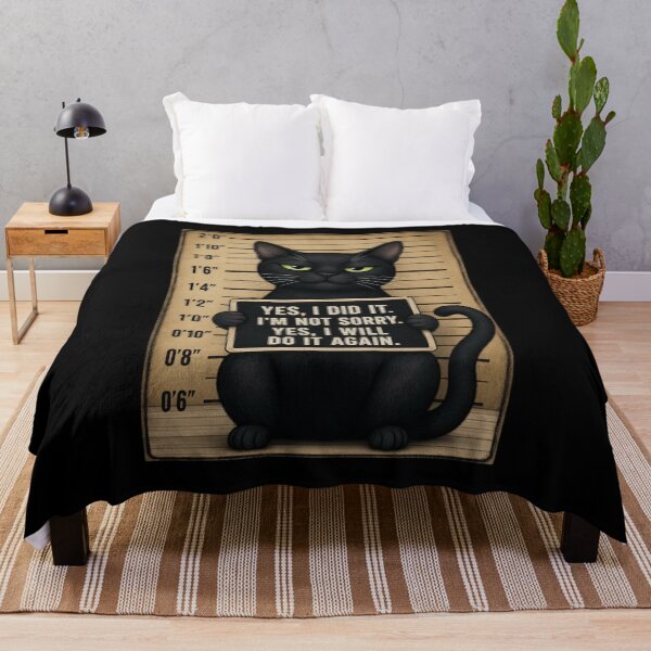 Item preview, Fugitive Black Cat Mugshot Rebel designed and sold by digitalbitcraft.