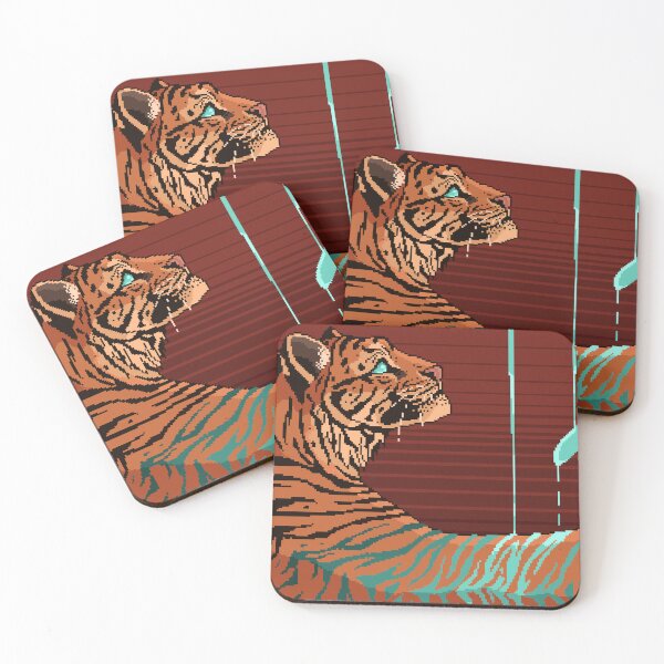 Item preview, Pixel Art Paint Tiger designed and sold by spicynoodleart.