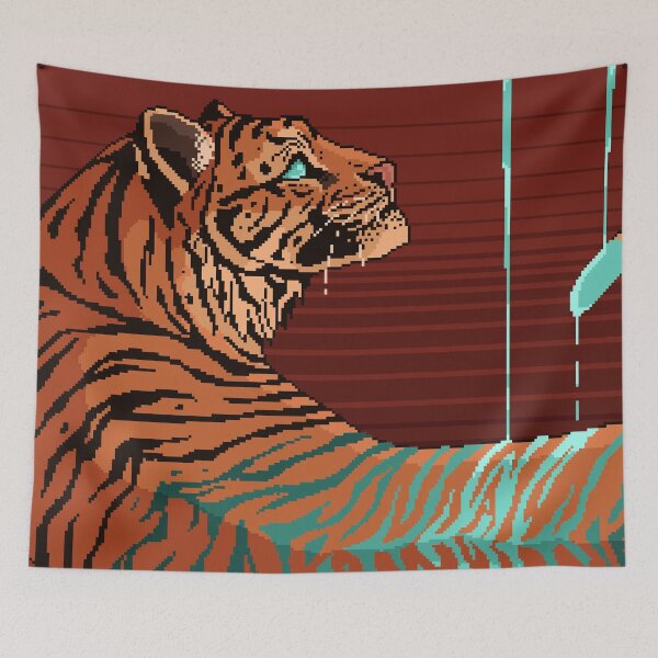 Item preview, Pixel Art Paint Tiger designed and sold by spicynoodleart.