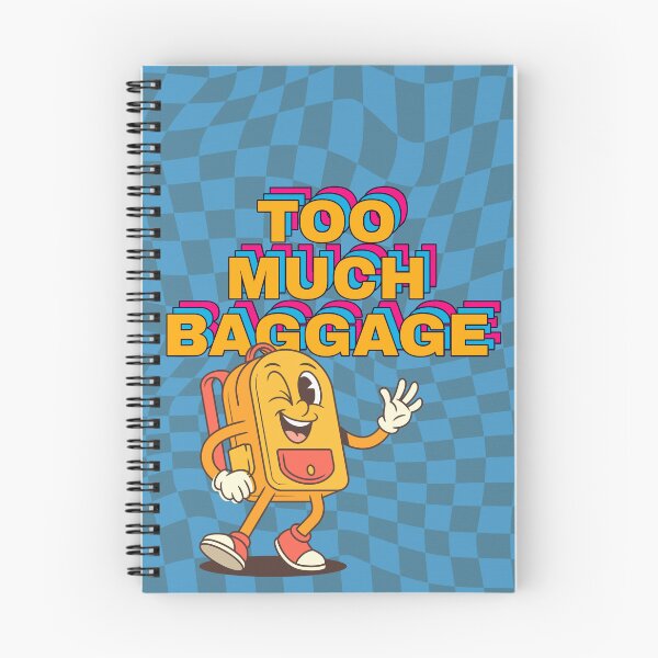 Item preview, Too Much Baggage Retro Cartoon Sticker | Funny Emotional Baggage Meme designed and sold by azLittleLuxur.